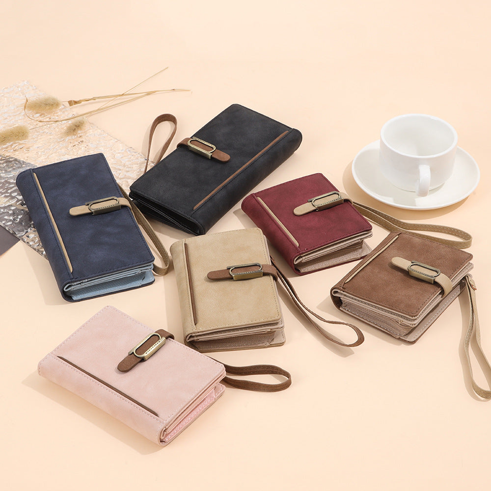 Wholesale Long Autumn/winter Frosted Zipper PU Wallet
